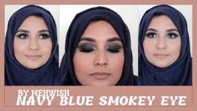 Navy Blue Smokey Eye Makeup Tutorial | by Mehwish | Ms hair & Makeup #shorts #viral #viralvideo