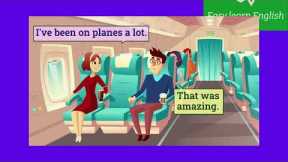English Language |  Chat with foreigners on the plane. |  English Conversation.