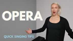 Quick Singing Tips | Opera. How to sing with a more classical sound.