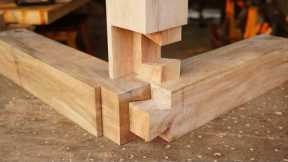 Amazing Hand Cut Mitred Dovetails - No Screw - Excellent Carpenter Japanese Woodworking Corner