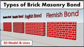 Type of Brick Bond || Brick Masonry Types || Brick construction || English Bond || Flemish Bond 2022