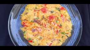 Veg omelette recipe||Healthy breakfast recipe||Perfect veggie omelette