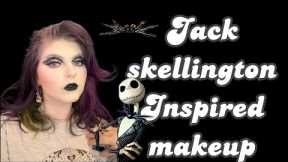 Jack skellington inspired eye makeup