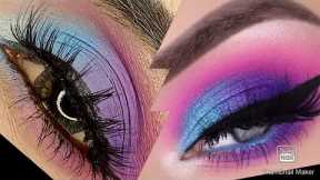Blue Half Cut Crease Eye makeup tutorial/Party eyes makeup/vanizy