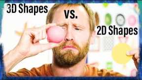2D vs. 3D Shapes! Mr. B's Brain - Ep. 2: 2D and 3D Shapes
