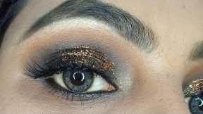 Glittery Smoky Eye Makeup Tutorial.. Step by Step Smoky Eye tutorial with Glitters||@kanchan sharma