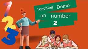 demo on number 2 for kg/how to teach number 2/number recognition activities @homeschooling ideas