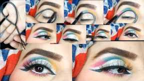 Double Cut crease Eye makeup|Colour Full Eye makeup Tutorial|Party makeup karny ka tarika|stepbystep