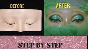 Sea Green Eyes Makeup full tutorial @Eye Style