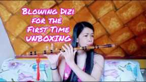 UNBOXING (C) DIZI CHINESE BAMBOO FLUTE | Blown flute for the first time.