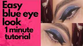 howto create eye look | easy blue eyeshadow look | step by step#viral#makeup#makeuptutorial#howto