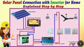 Solar Panel Connection with Inverter for Home / Off Grid Solar Panel System / Explained Step by Step