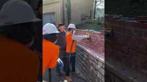 Masonry Training - Cutting Mortar