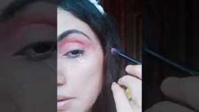 Pink and Green glitter Cut Crease Eye Makeup Tutorial || Bridal eye Makeup ||