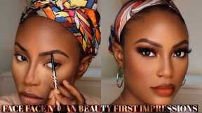 FULL GLAM MAKEUP TUTORIAL WITH NEW MAKEUP || FIRST IMPRESSIONS NIGERIAN BEAUTY BRAND NUBAN BEAUTY