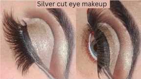 Silver cut eye makeup||Bridal eye makeup tutorial||Beautiful eye makeup||By Brush_&_Beauty