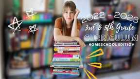 Homeschool Third + Fifth Grade Curriculum 2022 - 2023 // First Year Homeschooling