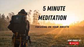 5 minute Meditation!!! Breathing exercise that will help you reach a calm state of min!!