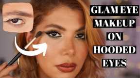 How To - Glam Eye Makeup on Hooded Eyes for Beginners Tutorial
