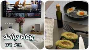 daily vlog ☕  cozy home, grocery haul, healthy breakfast, cooking pasta, WFH 9 to 5