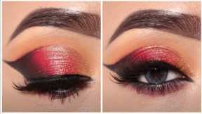 Red Soft Smokey Eye Makeup Looks For Bridals | Bridal Eye Makeup Tutorial | Soft Touch Salon