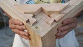 Build Hand Cut Mitred Wood Dovetails    Amazing Traditional Japan Woodworking Skills Without Screw