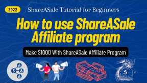 How to use ShareAsale affiliate program | ShareASale Tutorial for Beginners #shareasale #affiliate