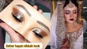 seher hayat nikkah eye makeup | seher hayat inspired look | step by step | tutorial | Kiran usman