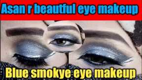 Gulittry blue smokye eyes makeup tutorial//shadion pr parlour jesa makeup karin @rabbiparlor1702