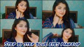 Step By Step Blue Eyes Makeup Look // For Beginners ❤️