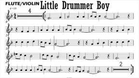 Little Drummer Boy Flute Violin Sheet Music Backing Track Play Along Partitura