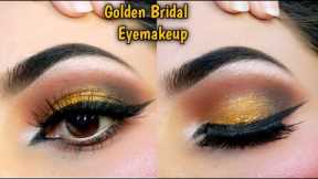 Golden Bridal Eyemakeup Tutorial Step By Step | Smokey Look | Decent Dot