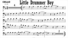Little Drummer Boy Cello Sheet Music Backing Track Play Along Partitura