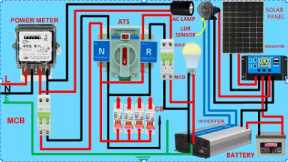 How to do automatic changeover switch wiring for solar using LDR and ac light/ATS