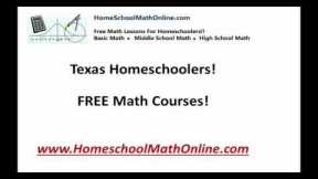 Texas Free Online Homeschool Math Courses