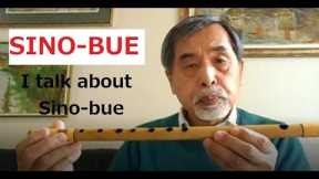 Sino-bue. Japanese bamboo flute. Traditional instrument.