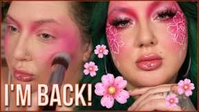 I'M BACK! | Pretty in Pink Peony Makeup Tutorial