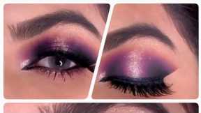 purple eye makeup tutorial 😍