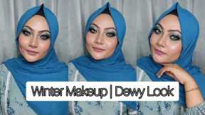 Winter Makeup For Dry Skin || Dewy Look || Makeup Tutorial
