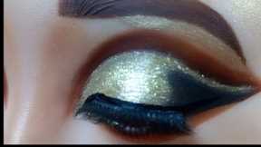 step by step Indian / asian bridal eye makeup tutorial || glitter eye makeup || beautiful eye makeup