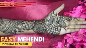 Easy Mehendi desine tutorial by Ashish Makeup