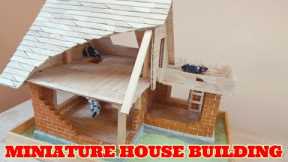Miniature House Building Bricklaying Concrete Brick Wall