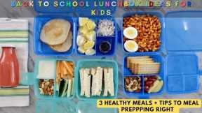 Back To School Lunchbox Ideas for Kids - 3 Healthy Meals + Tips for Meal Prepping right