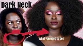 HOW TO: Balance Your Dark Neck When You Wear Makeup | DARK NECK & MAKEUP | OHEMAA