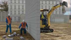 Excavator Collapse in Masonry Wall | E-Learning Module | Construction Training LMS | Mentop LMS