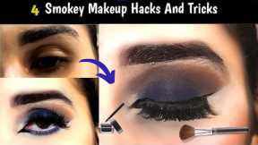 Dark blue smokey Eye makeup tutorial for beginners with special tips and tricks