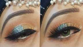 Beautiful Model Eye Makeup Look 💙🧡