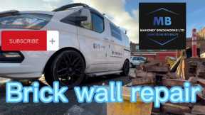 Brick wall repair #mahoney #bricklayer #bricklayers  #wall #videos #subscribe #brickwork #repair