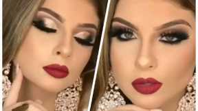 Smokey glitter eye makeup tutorial/ step by step Easy Party/fastival eye makeup/Hummy makeup