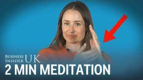 A meditation expert shows her stress relief 'tapping' exercise which you can do in 2 minutes